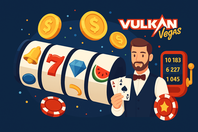 Spielangebot im Vulkan Vegas Casino mit Slots, Live-Dealer und Karten